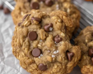 Soft and chewy Crumbl Oatmeal Chocolate Chip Cookies, baked to perfection.