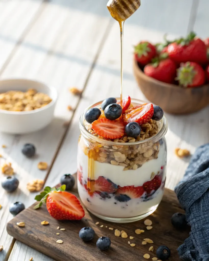 fruit and yogurt parfaits